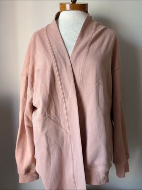 Women’s Blush Pink Open-Front Cardigan Sweater